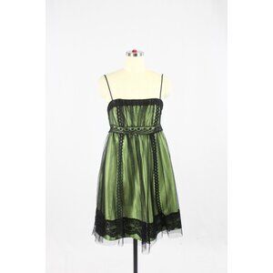 Vintage 90's JESSICA MCCLINTOCK for GUNNE SAX Satin Lace Babydoll Dress, Size 5